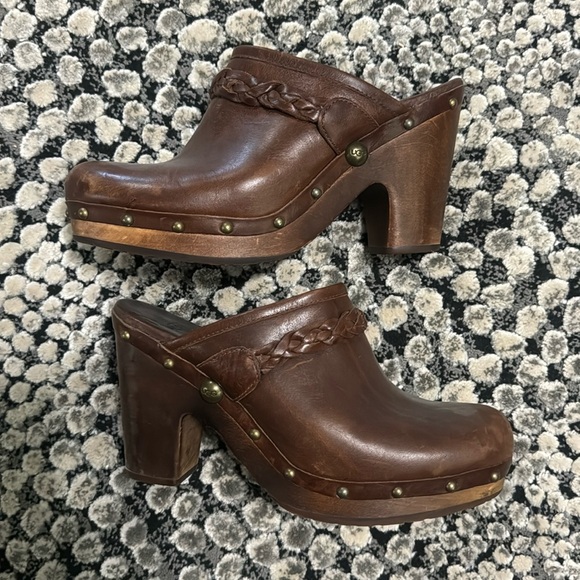 UGG Shoes - Ugg Genuine Leather and Sherpa Clogs